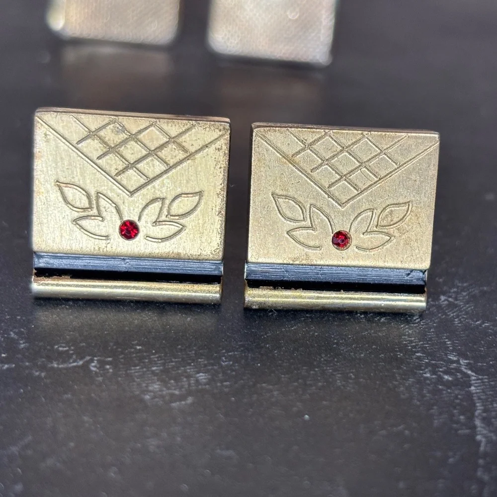 Vintage Lot of Five Sets Swank Sarah Coventry Men's Cuff Links Sliver Gold Tone